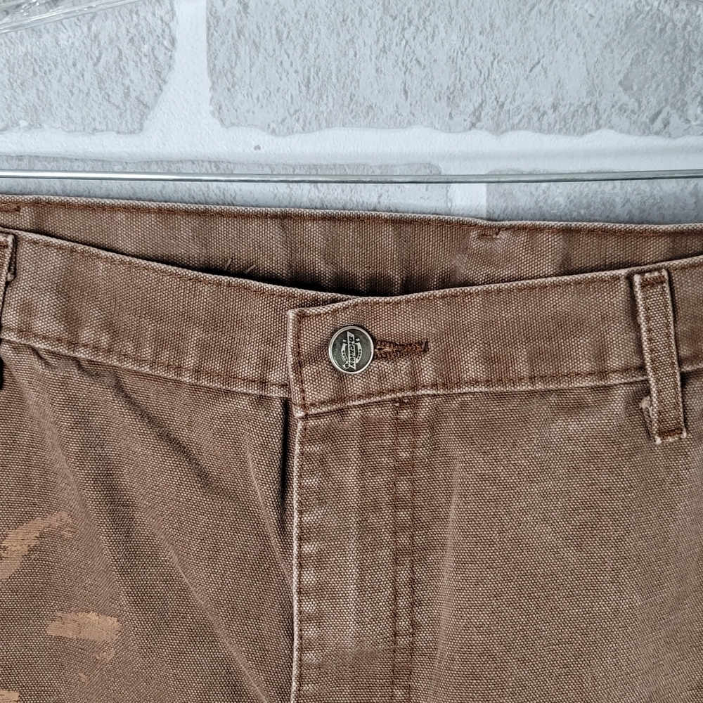 Dickies Brown Canvas Work Pants  Painters Fashion Work Wear Men's Size 42 x 30 - Picture 7 of 16